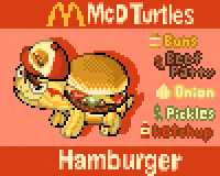 【ドット絵】ハンバーガータートル【マクドナルド】