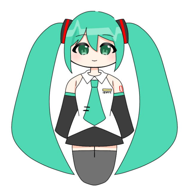 初音ミクが瞬きするだけの動画