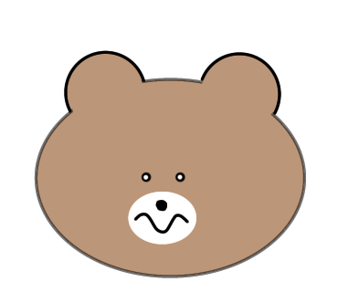 ゆるキャラみたいなクマのイラストを描きました