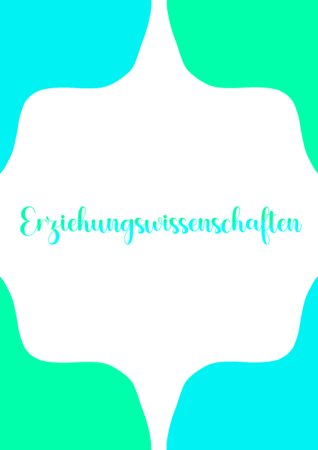 Deckblatt Erziehungswissenschaften