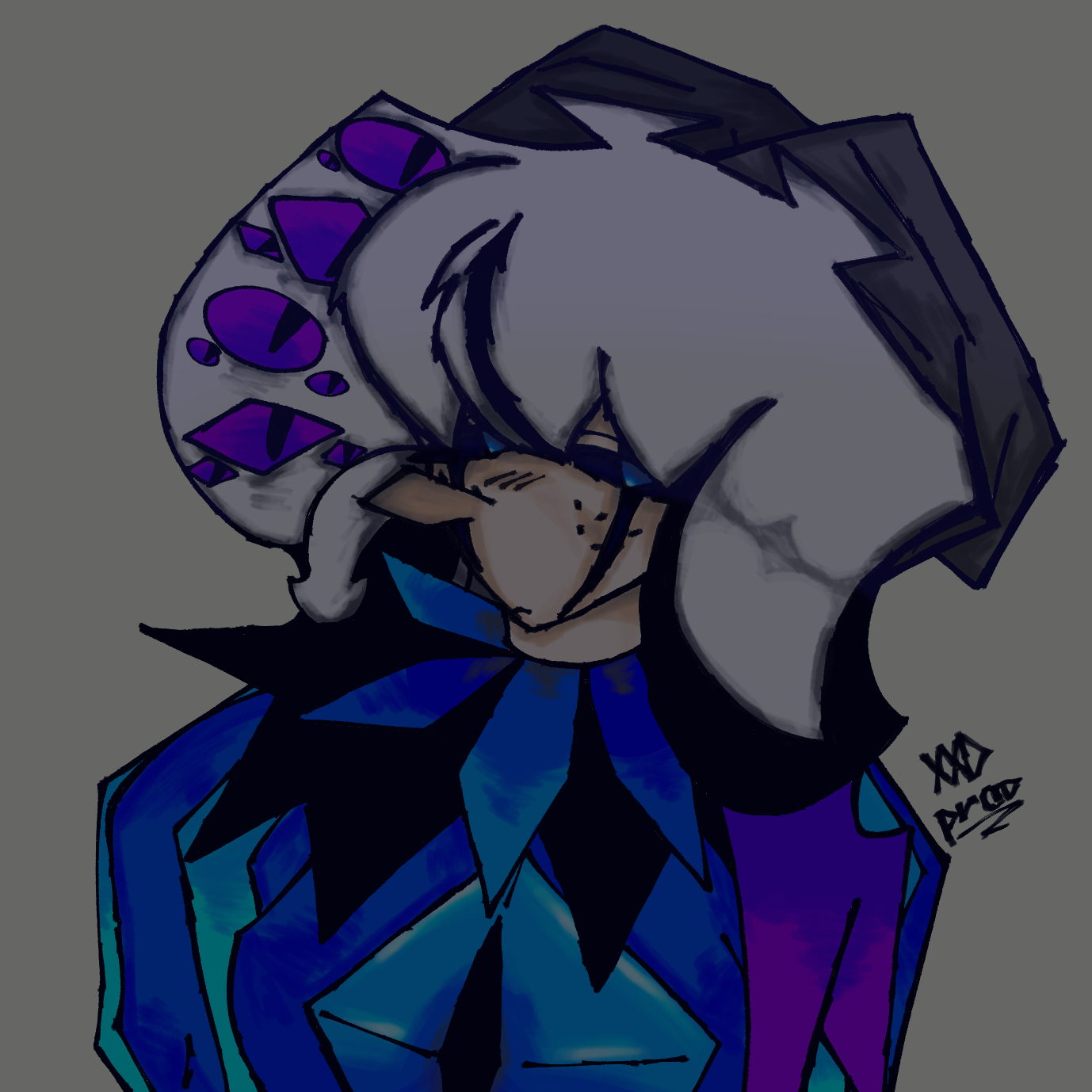 sad clown without the mask & clown nose - ibisPaint