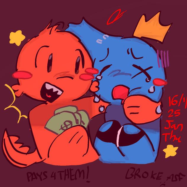 Besties! blue is me!