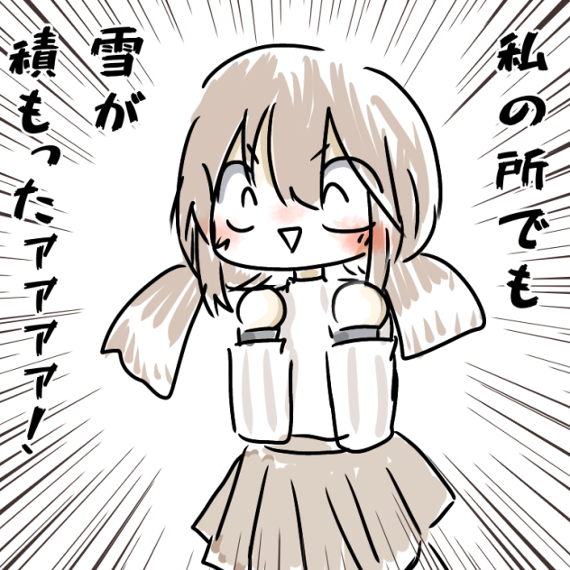 私の所でも雪が積もったァァァァ！