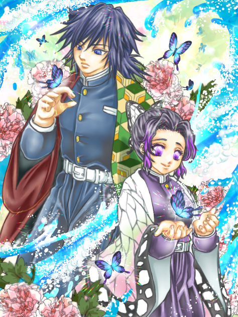 鬼滅の刃　冨岡義勇と胡蝶しのぶ