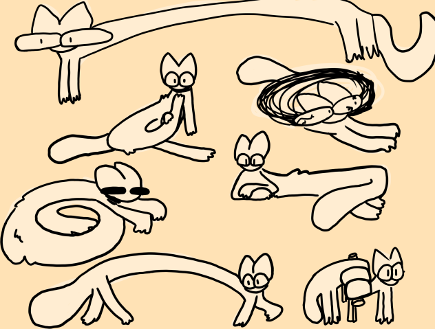 l o n g  c a t  design sheet
