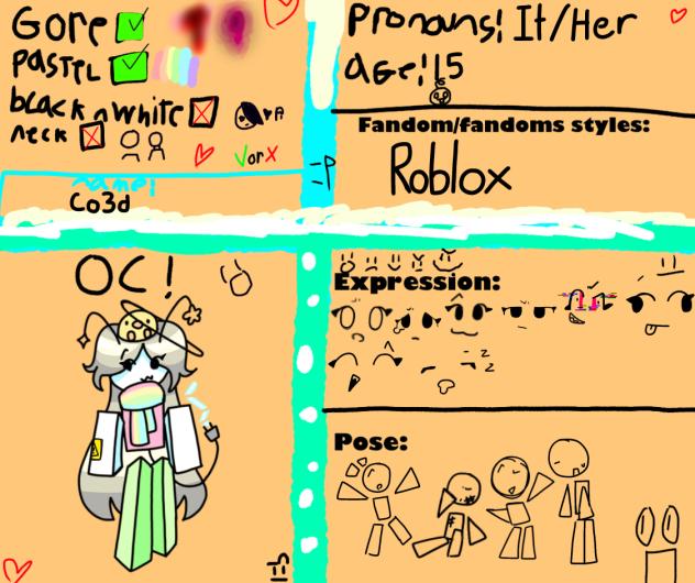 Character sheet for Lanky