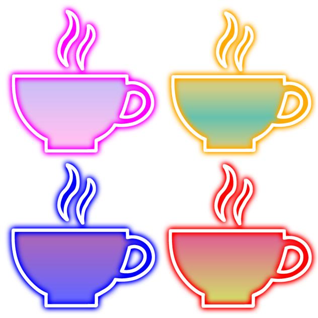 cup of coffee neon icon 2