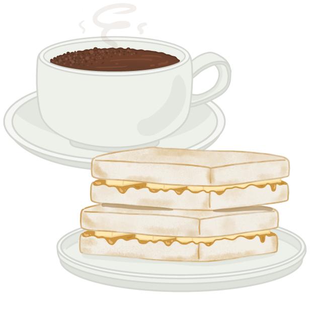 Asian Breakfast - Kaya Toast + Coffee