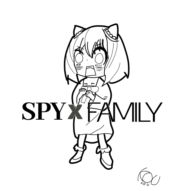 アーニャ…ワクワク‼️(線画)