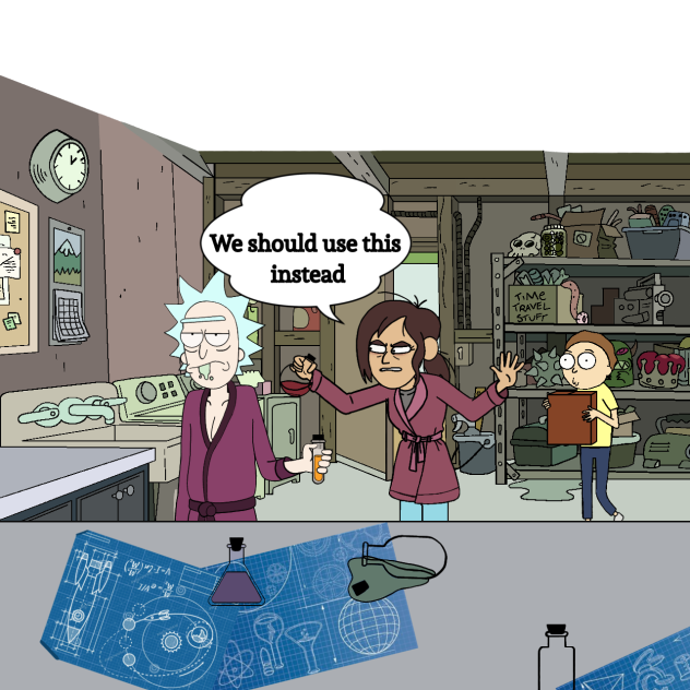 fan art rick and morty & inside job