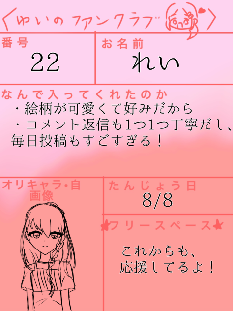 ゆい様のファンクラブ