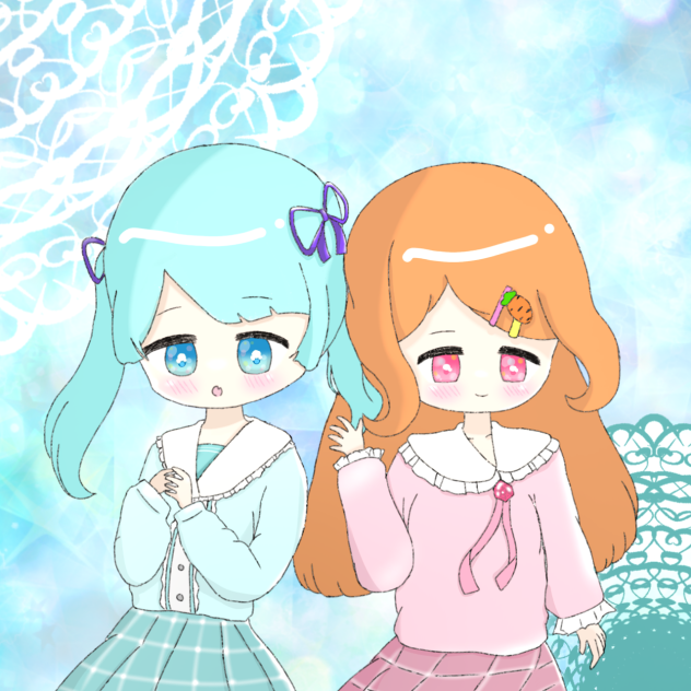 ソーダちゃん&イチゴミルクティーちゃん