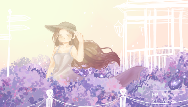 In the lavender field🌿💜 - ibisPaint