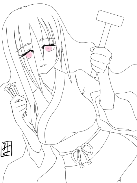 丑の刻　line art
