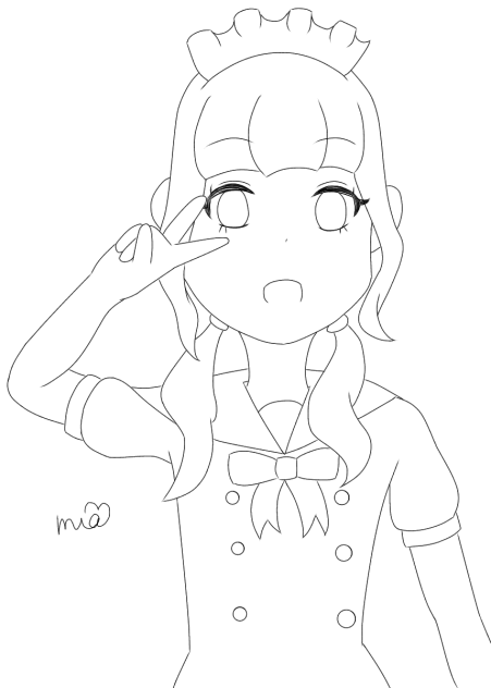 Pray for peace 線画