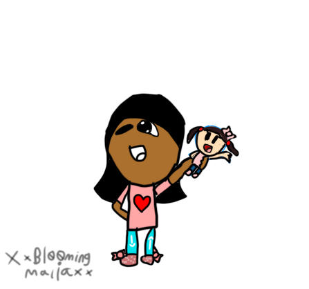 Girl holding a doll