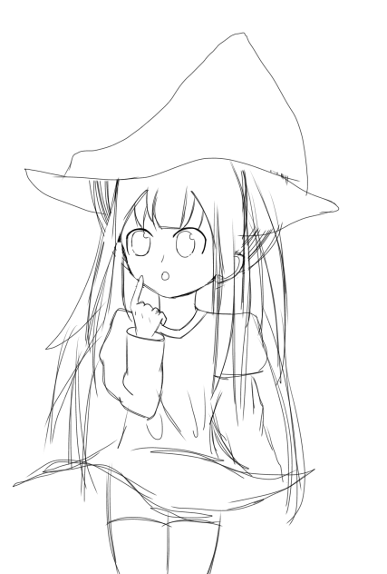 Anime drawing sketch