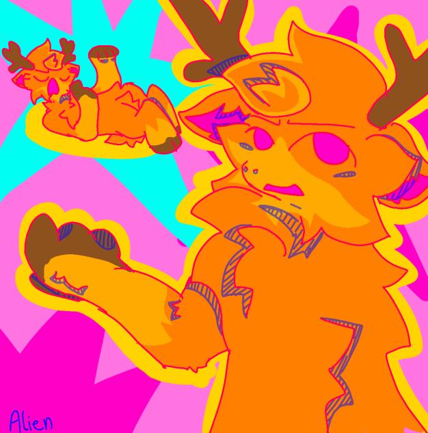 orange deer thing