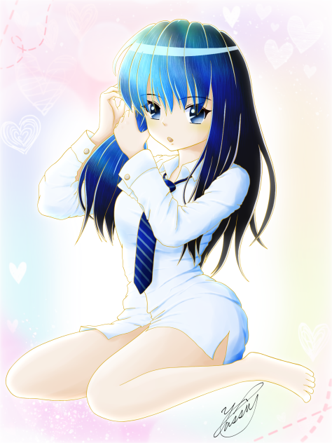 Tying Hair Girl