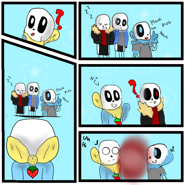 Strawberry meets the Sanses