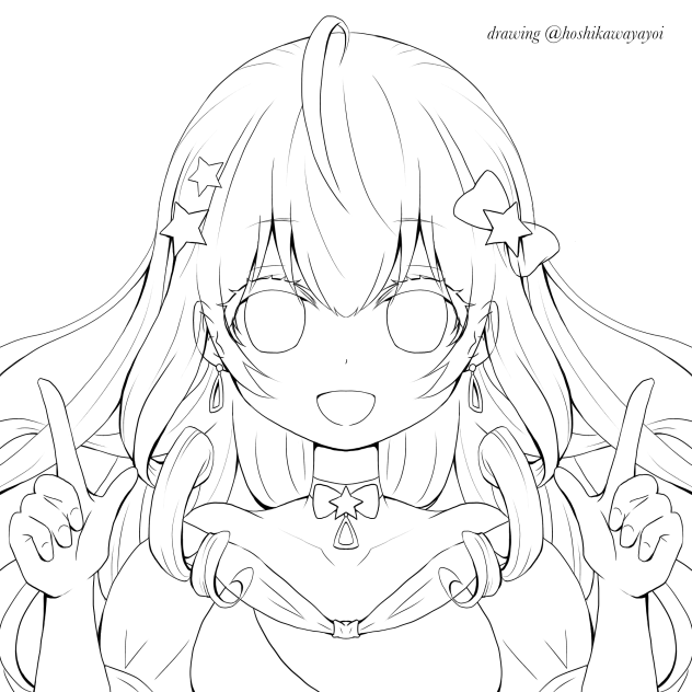 アルビレオ(ぬりえ)