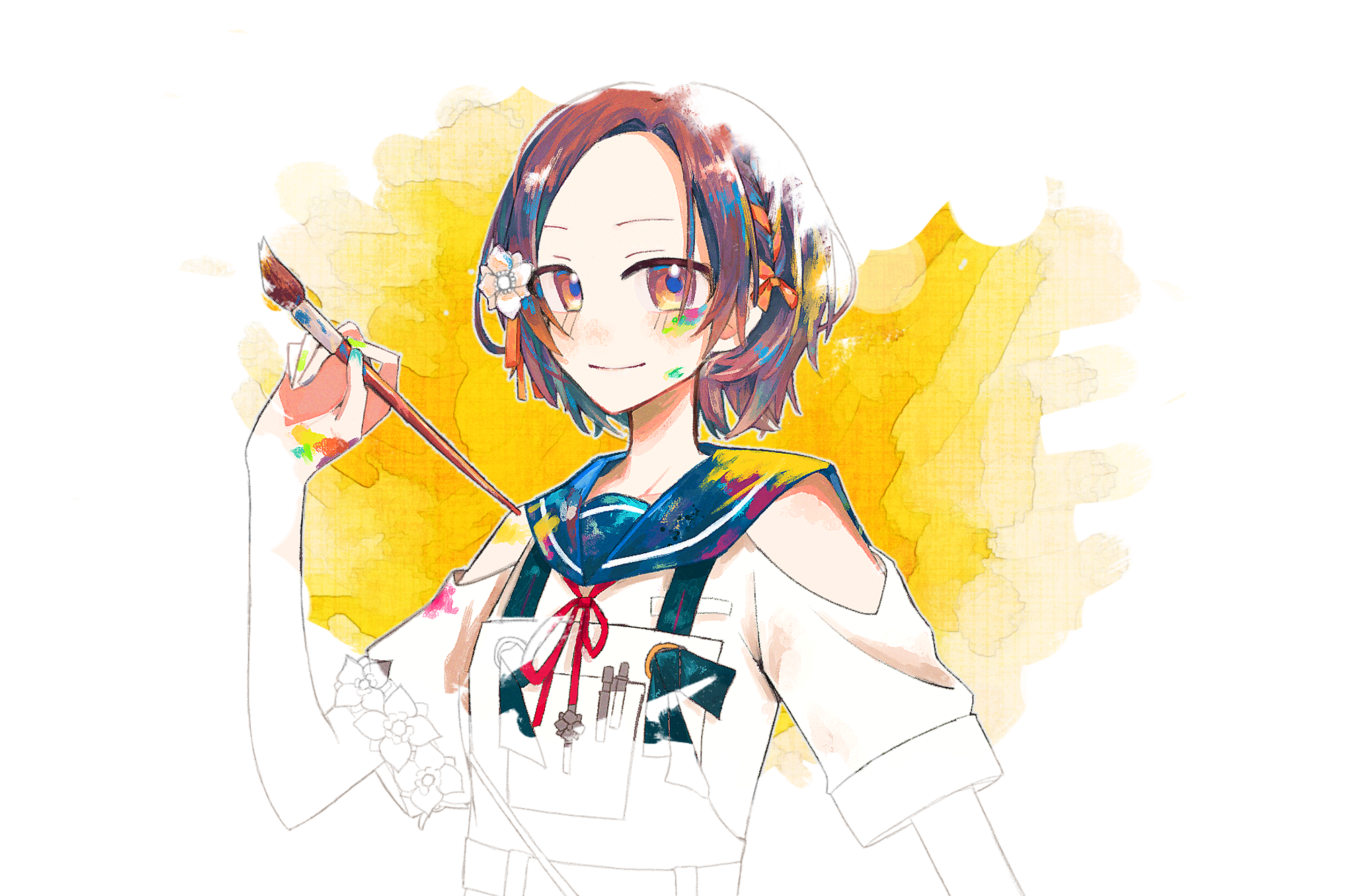 蛭子能収 イラスト 原画 生原稿 B6版 麻雀 原画・着色ドローイング「2024年、蛭子能収」 B6 | 根本敬小売店ー