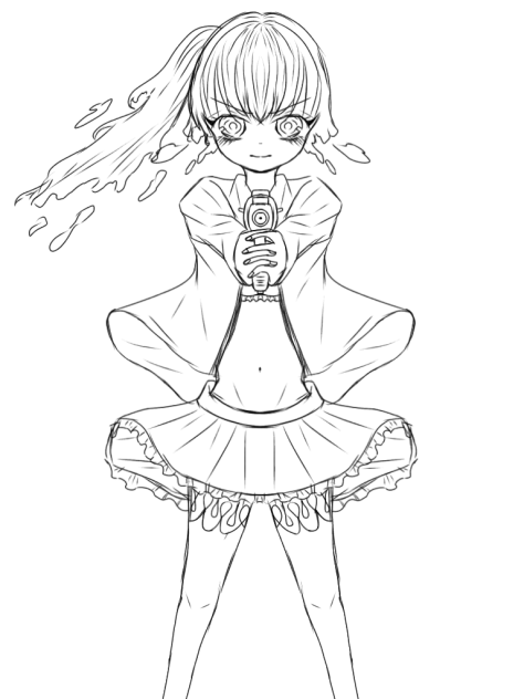 ブルーウォーター‪( ´•౪•`)‬線画