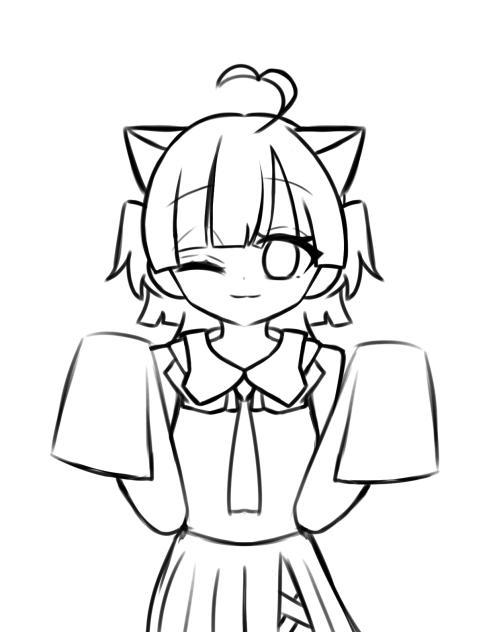 にゃぷちゃん線画