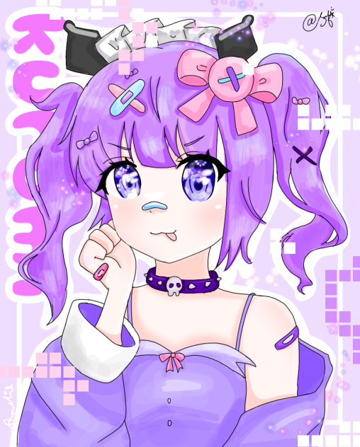 kuromi colouring!