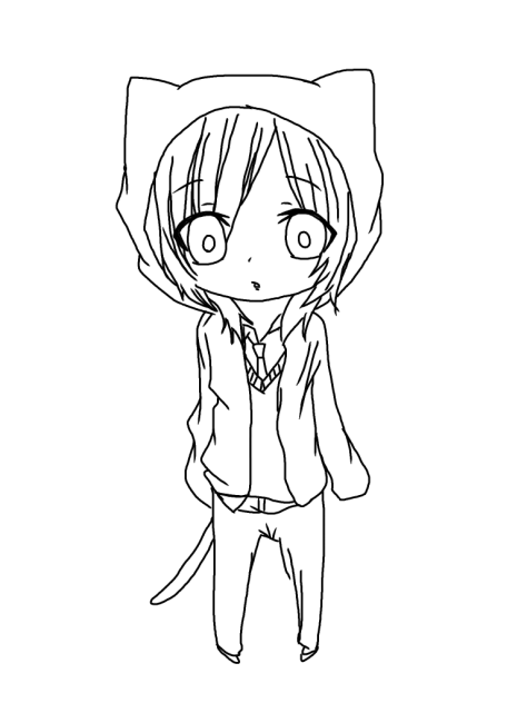 結莉くんの線画2