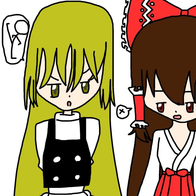 東方魔法使い異変の2人で中国軍隊ダンスやらせてみた！（霊夢版）