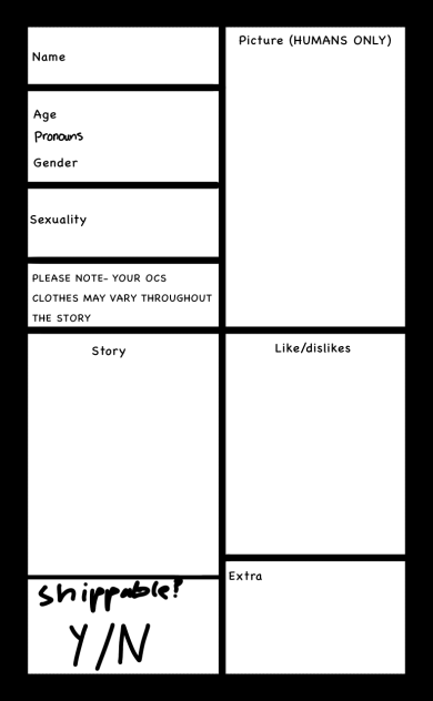 Character sheet for my comic !UPDATED!