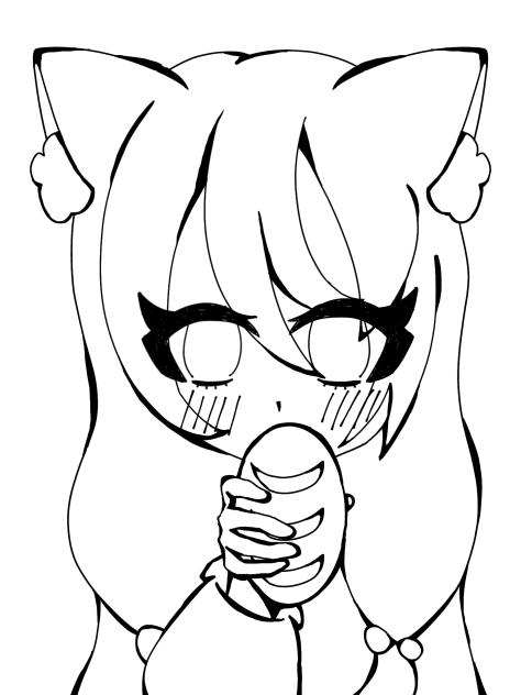 @おどろくさん　線画