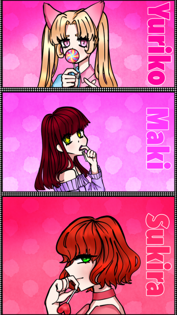 Yuriko, Maki, and Sukira