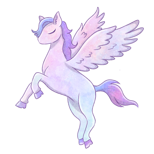 (hemp)dream style pegasus watercolor