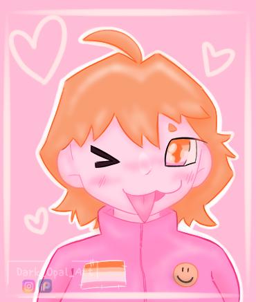 Lesbian pride flag!❤️🧡🤍