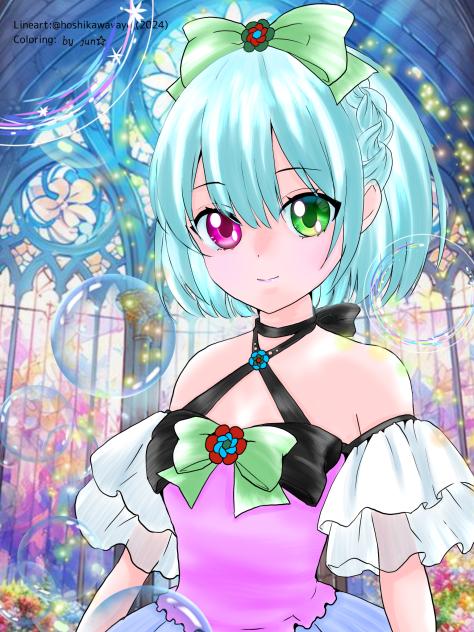 星川様の素敵神線画塗らせて頂きました♡