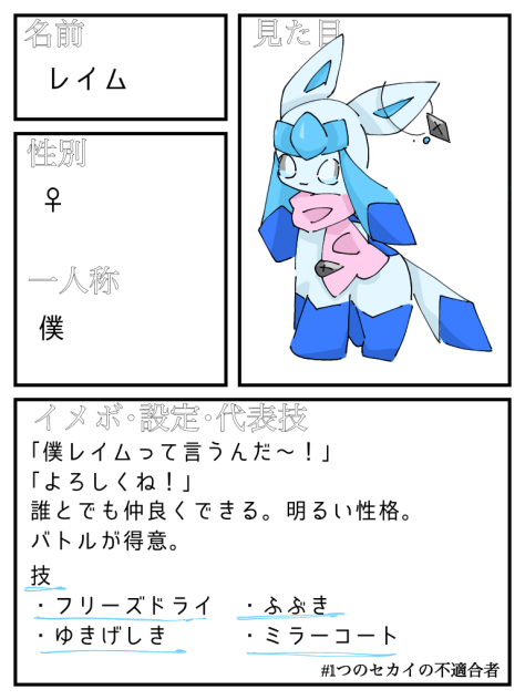 1つのセカイの不適合者　キャラ募集