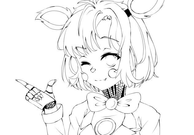 Funtime foxy (lineart)