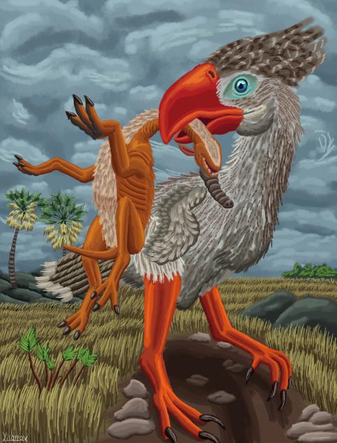 Terror Bird and young Macrauchenia