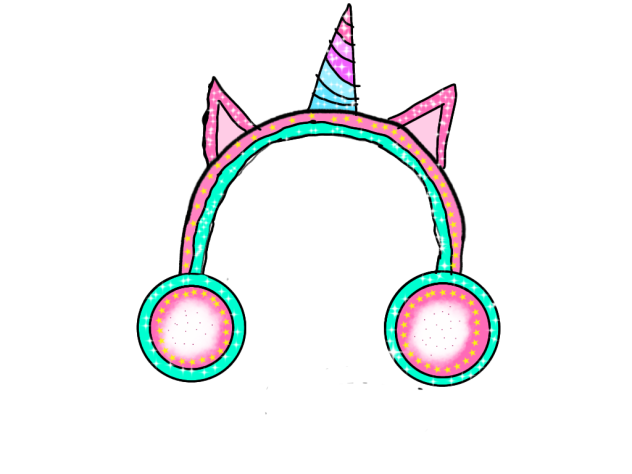 How to draw cute unicore headphones