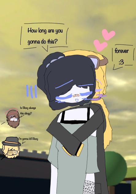 Bloxy and Chloe being adorable - ibisPaint