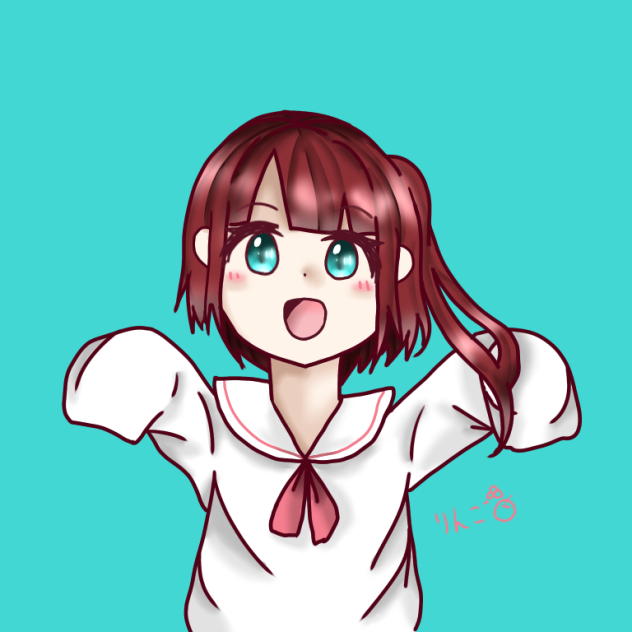 りんご，ミニキャラver（自分用アイコン）