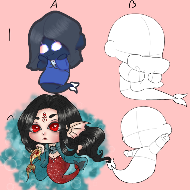 siren or mermaid or fish collab