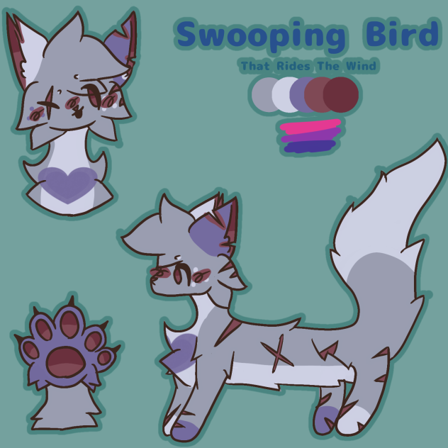 Swooping Bird Ref Sheet 2