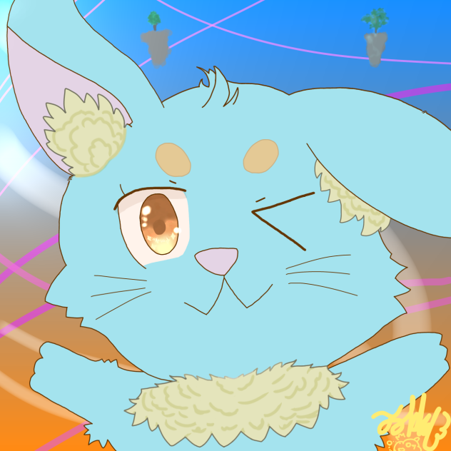 水色うさぎ