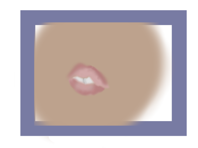 lips with a tanned skin