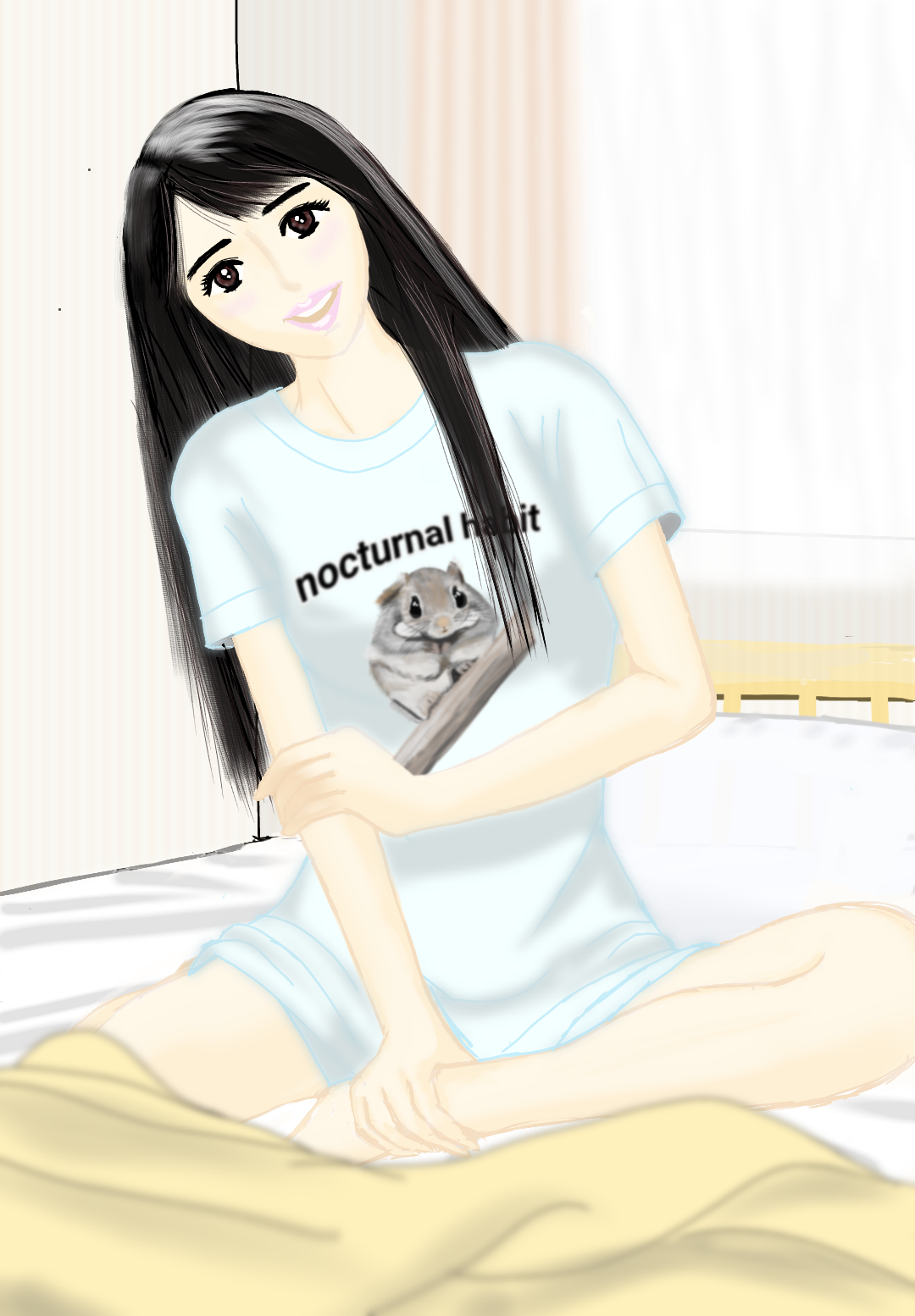 パジャマ代りのロングtシャツ Ibispaint