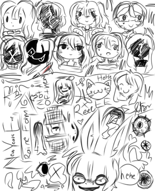 Random doodles i did in my car - ibisPaint