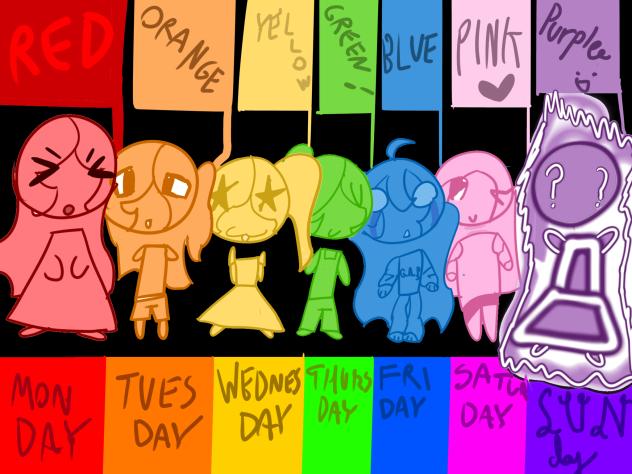 count the colors with the days!